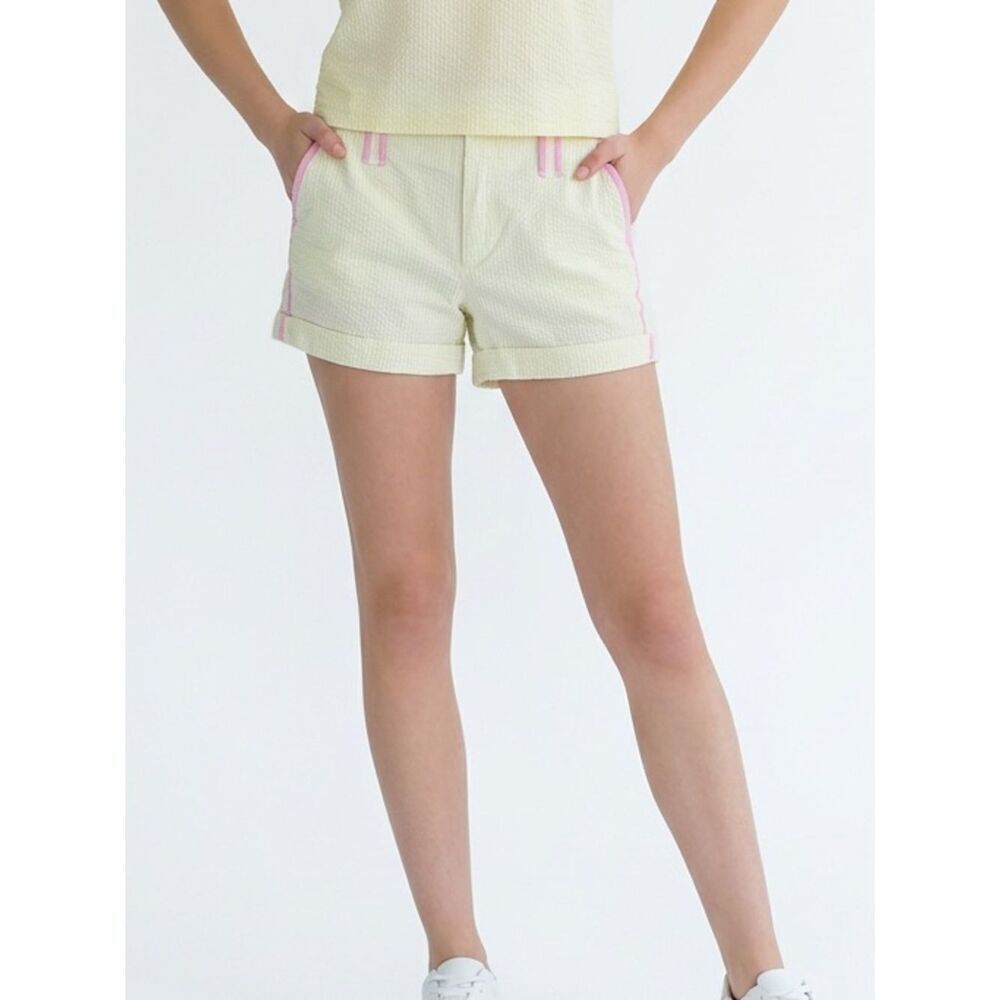 LILLY PULITZER | Vintage Palm Beach Green White Seersucker Shorts Women’s Size 2